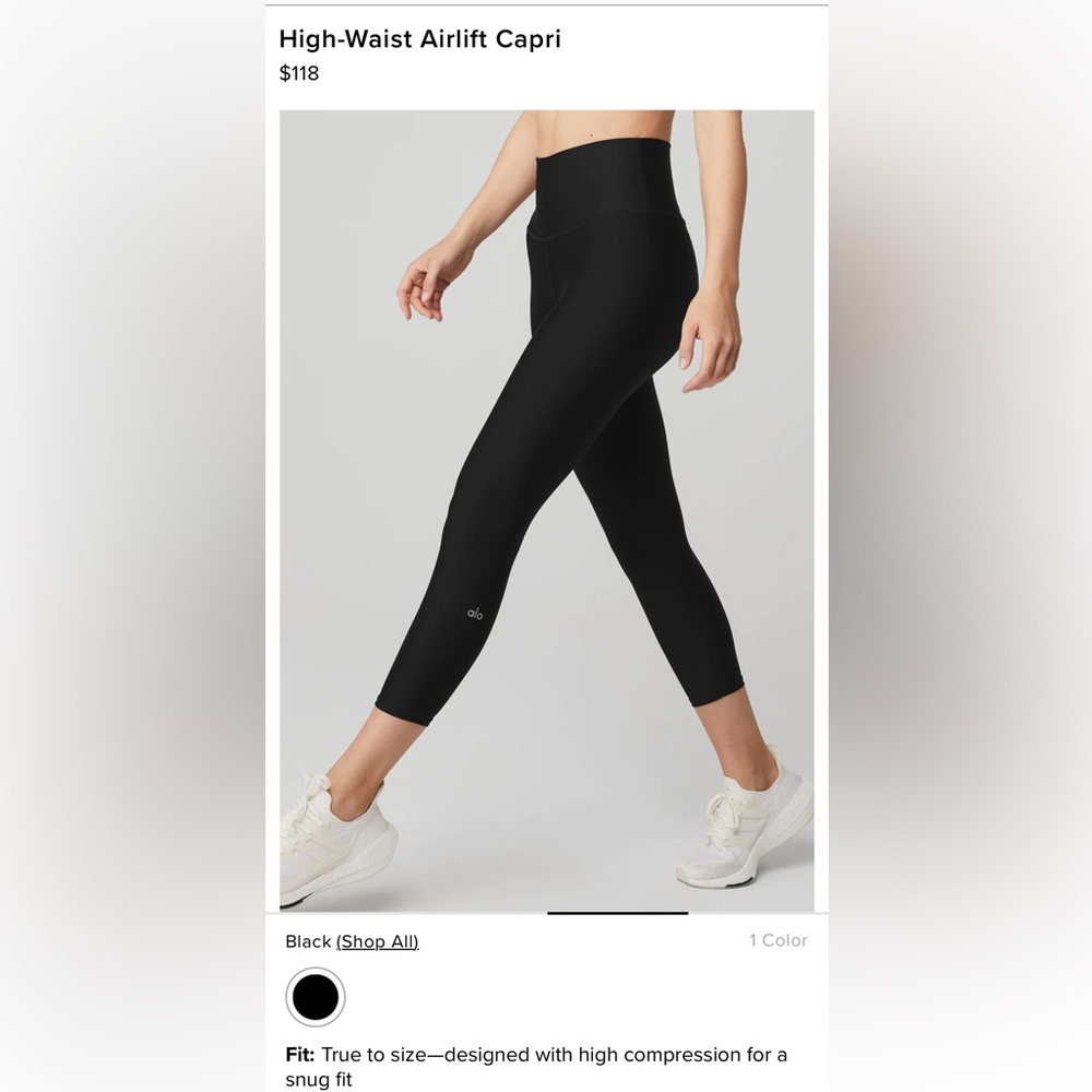 High-waisted airlift capri